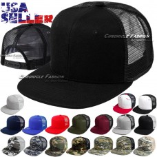 Trucker Hat Mesh Snapback Plain Baseball Cap Adjustable Flat Blank Hombre Caps Hats  eb-63882978